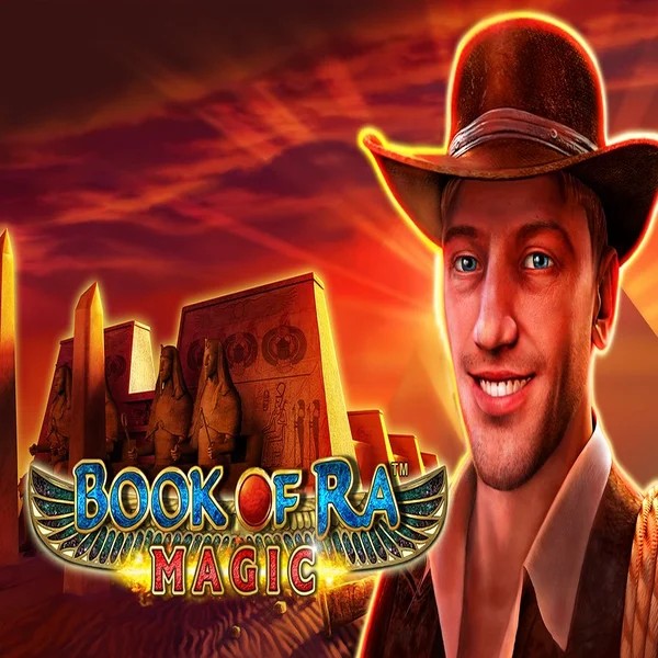 Book of Ra Magic by Greentube, showcased at vipzino-casino.eu – game logo
