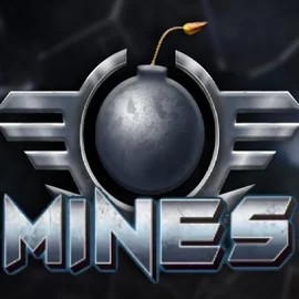 Mines slot logo by Turbo Games at Vipzino Casino